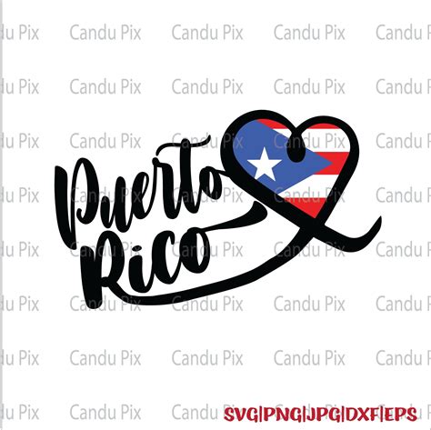 Puerto Rico Svg Heart Flag Svg Puerto Rico Png Heart Flag Etsy Canada