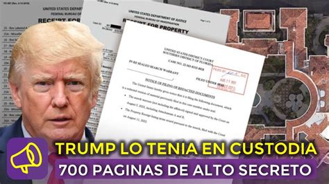 Donald Trump No Queria Devolver Los Documentos De Alto Secreto