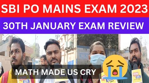 SBI PO MAINS EXAM 2023 SBI PO MAINS EXAM REVIEW SBI PO MAINS EXAM