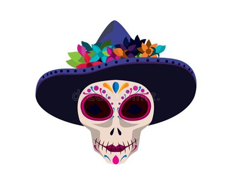 Día De Los Muertos En La Celebración De México Cranio Expulsando