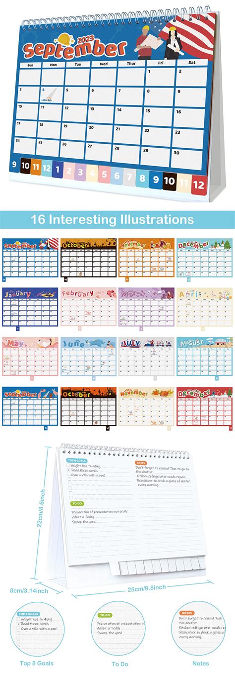 Amazon Desk Calendar 2024 Custom Printing Full Color Print