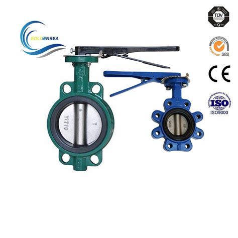 Durable Four Inches Manual Type Flexible Wafer Butterfly Valve With