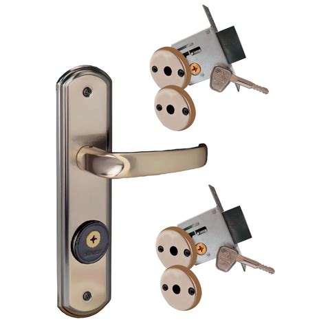 Trincos E Fechaduras - Kit Fechaduras Trio Tetra Orion Anatomic 5560A Aliança Bronze Latonado 55mm