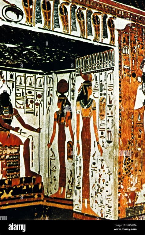 La peinture murale de la tombe de Nefertari également connu sous le