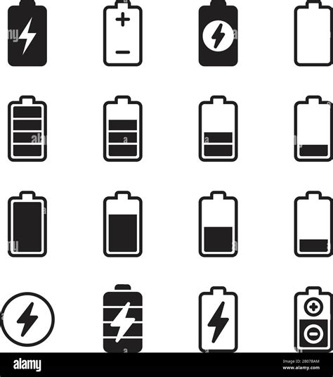 Batterie électrique Jeu Dicônes De Vecteur Dénergie De L