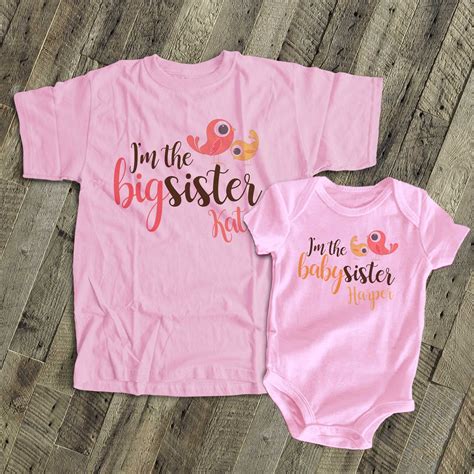 Big Sister Shirt Baby Sister Shirt Adorable Im The Etsy