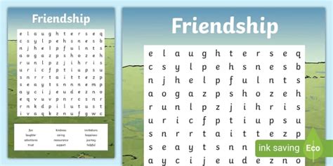 Free Friendship Word Search Teacher Made Twinkl Worksheets Library