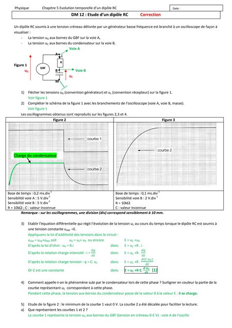 SOLUTION Condensateur Exercices Corrig S 03 Studypool