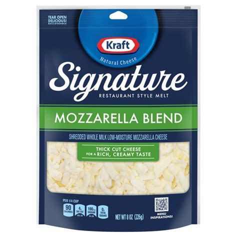 Save on Kraft Signature Restaurant Style Melt Mozzarella Blend Shredded Cheese Order Online ...