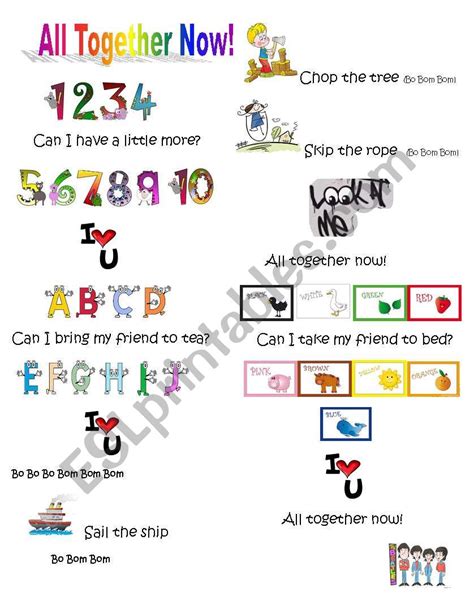 All together now! - ESL worksheet by solangepmb