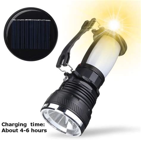 Aliexpress Buy ICOCO Solar Power USB Rechargeable LED Flashlight