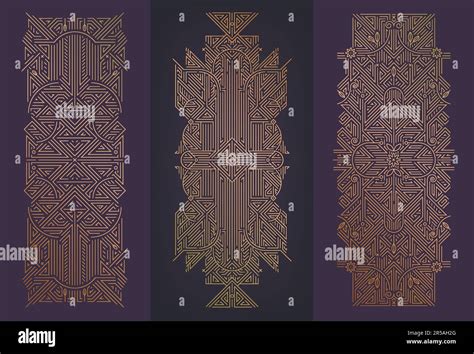 Vector Set Of Art Deco Design Elements Labels And Frames For Luxury