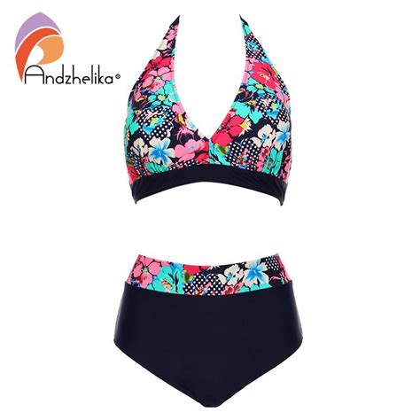 Buy Andzhelika Bikins Women Plus Size Swimwear Print Floral Bikini Set