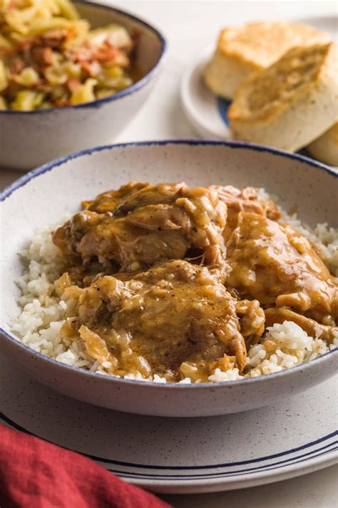 Southern Smothered Chicken Recipe With Gravy And Rice Cooks With Soul