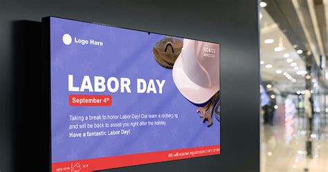 Free Digital Signage Templates for Labor Day | Yodeck