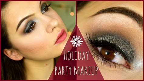 ⭐️ Holiday Party Makeup Tutorial Glittery Smokey Eyes ⭐️ Youtube