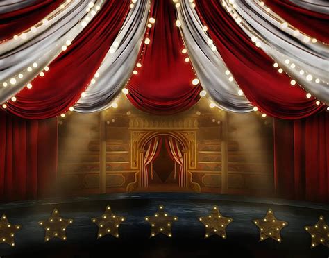 Red Curtain Tent Circus Stage Stars Birthday Photography Etsy Uk