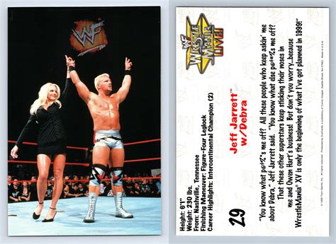 Jeff Jarrett W Debra 29 WWF Wrestlemania Live Comic Images Photocard