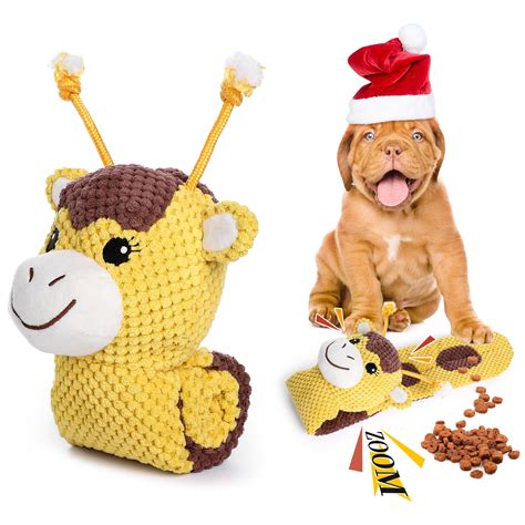 EastVita Interactive Dog Toys Squeaky, Giraffe Shape Dog Puzzle Toys ...