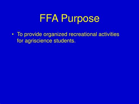 Ppt The National Ffa Organization Powerpoint Presentation Free