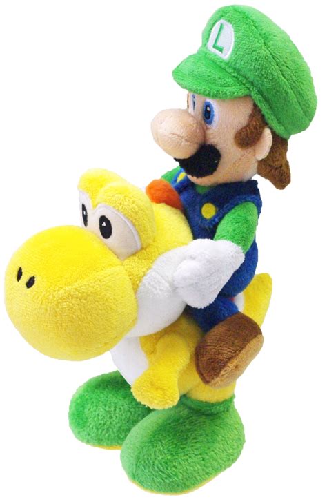 Luigi Riding Yoshi 8″ Plush | Little Buddy Toys