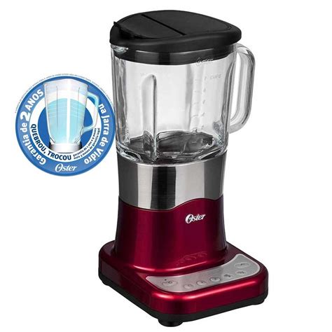 Liquidificador Oster Jarra De Vidro Vermelho 127v Deligh R 502