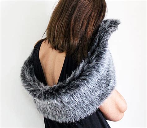 Faux Fur Shrug Faux Fur Shawl Fur Stole Shrugs Boleros Etsy