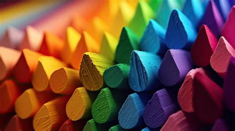 Premium Ai Image A Rainbow Of Colored Crayons Is Shown With The Word Color On The Top