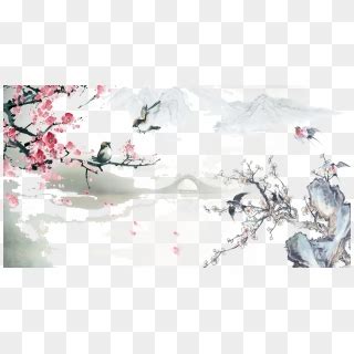 Wallpaper Chinese Painting Chinoiserie Ink Shan Shui - Chinese Painting ...