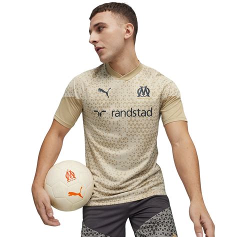 PUMA Olympique Marseille Trainingsshirt 2023 2024 Beige