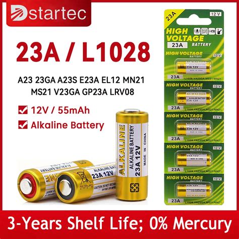 55mAh 23A Batteries 12V Télécommande Jouets Primaire Pile alcaline