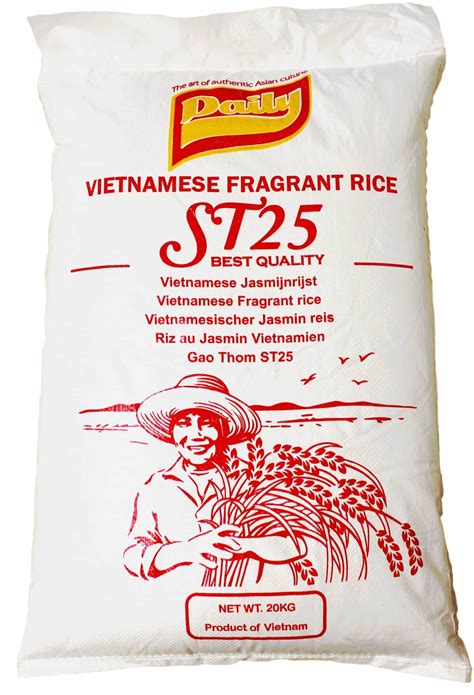 ST25 Vietnamese Jasmine Rice Gao Thom ST25 20kg A Chau Market