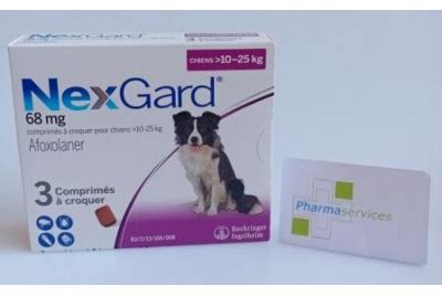 Pharmaservices Nexgard pour chiens 4 à 10 kg boite de 3 comprimés