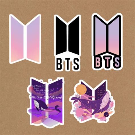 BTS LOGO Laminated VINYL STICKERS waterproof and Scratchproof | Ara's Library | Lazada PH