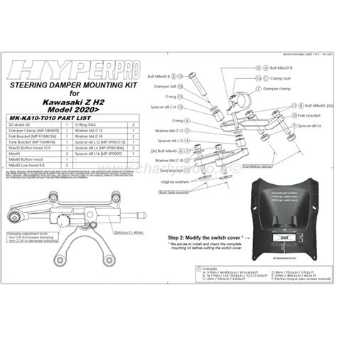 Amortisseur De Direction Hyperpro Kawasaki Z H2 Se 20 23