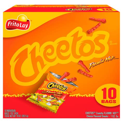 Save On Cheetos Cheese Flavored Snacks Crunchy Flamin Hot 10 Ct