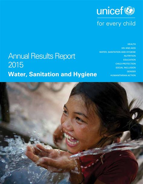 Annual Results Report 2015 Water Sanitation And Hygiene By Unicef