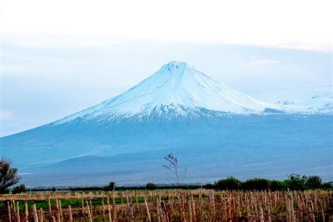 Beautiful Landscape With Mount Ararat Stock Image Image Of Unique