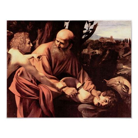 Caravaggio The Sacrifice Of Isaac S Poster Zazzle In