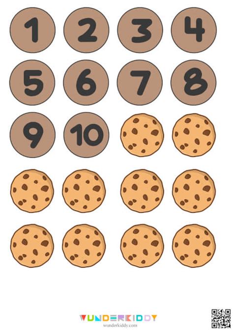 Printable Cookie Jar Number Matching Templates Online