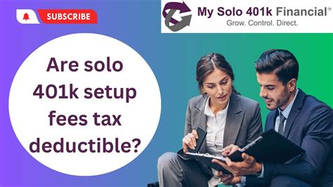 Self Directed 401k Faq Are Solo 401k Setup Fees Tax Deductible Youtube