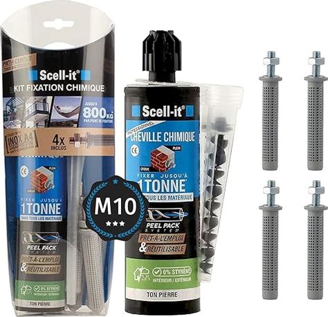 Kit De Scellement Chimique Tiges Inox M Jusqu Kg De R Sistance