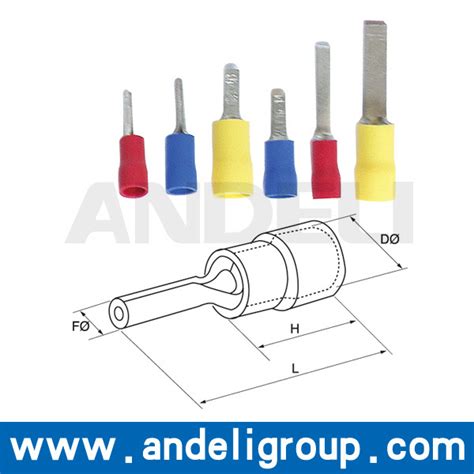 Blue Pin Shaped Insulated Terminal PTV2 China Insulated Terminal