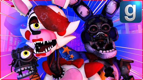 Gmod Fnaf Review Brand New Glamrock Mangle And Shattered Glamrock Bonnie Model Youtube