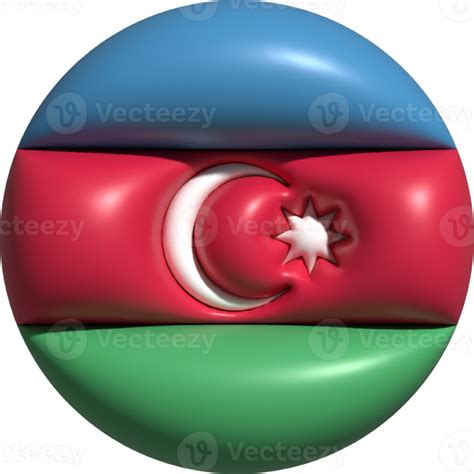 Azerbaijan Flag Circle 3d 22501746 Png