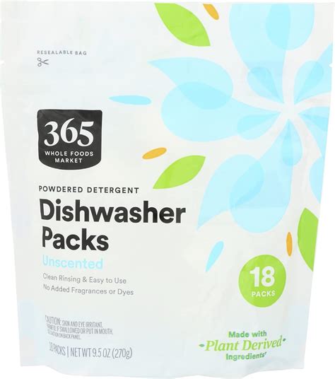 Amazon 365 By Whole Foods Market Detergent Dish Pods Powdered