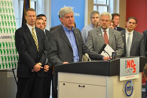 Michigan Governor Rick Snyder Answers A Media Question Dur Flickr