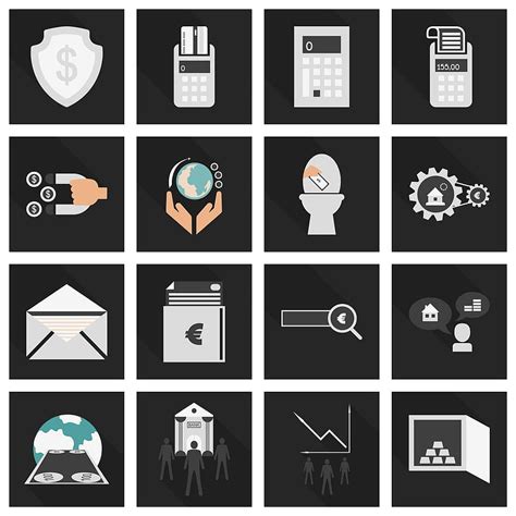 Set Of Business Simple Icons Economic Concept In Vector Eps Ai Uidownload