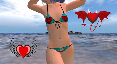 Second Life Marketplace Abc Bikini Angels And Devils Mod [2 Bikinis]