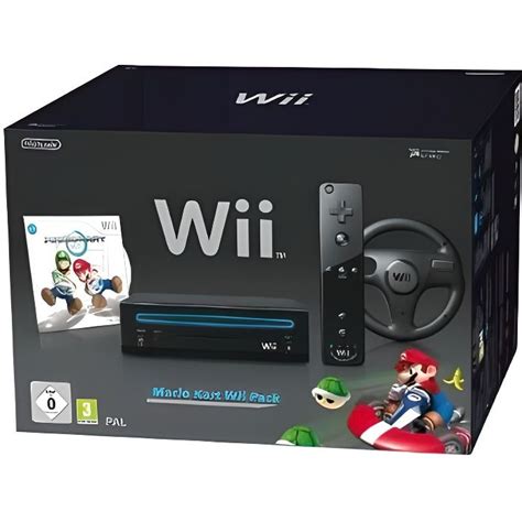 Pack Mario Kart Console Wii Noire Achat Vente Console Wii Pack